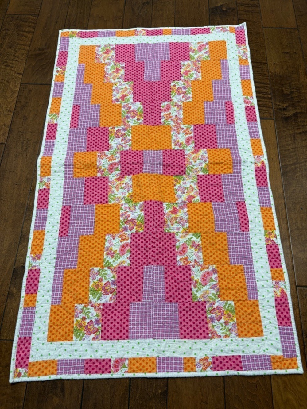 Hand Made Patchwork Quilted Blanket